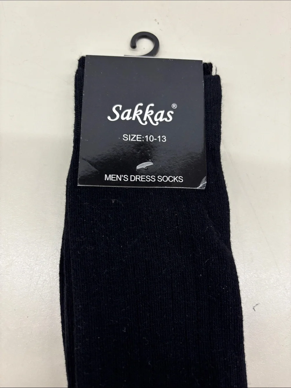 NWT Sakkas Black Men's Dress Socks - Classic Ribbed Pair